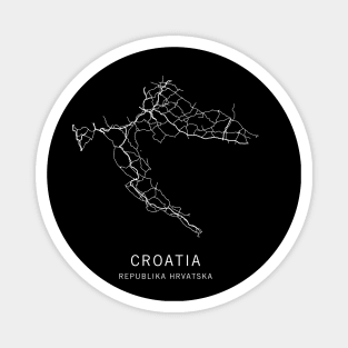 Croatia Road Map Magnet